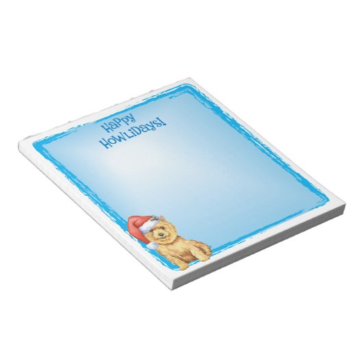 Happy Howlidays Norwich Terrier Notitieblok (Schuin)