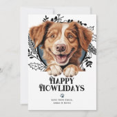 Happy Howlidays Nova Scotia Duck Tolling Feestdagenkaart (Voorkant)