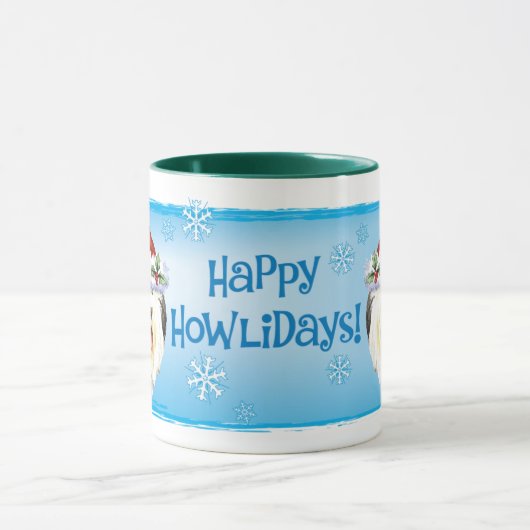 Happy Howlidays Old English Sheepdog Mok (Midden)