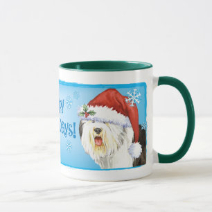 Happy Howlidays Old English Sheepdog Mok