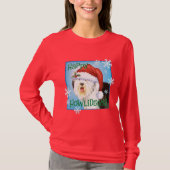 Happy Howlidays Old English Sheepdog T-shirt (Voorkant)