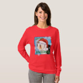 Happy Howlidays Old English Sheepdog T-shirt (Voorkant volledig)