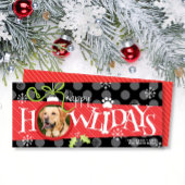 Happy HOWLidays Ornament Dog Foto Kerst Kaart