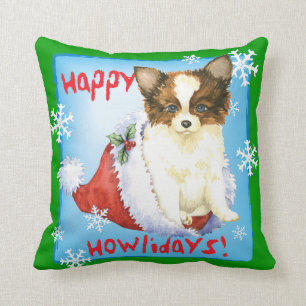 Happy Howlidays Papillon Kussen