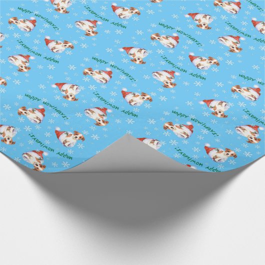 Happy Howlidays Parson Russell Terrier Cadeaupapier (Hoek)