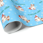 Happy Howlidays Parson Russell Terrier Cadeaupapier (Rol Hoek)