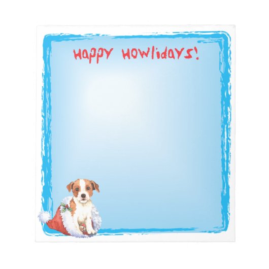 Happy Howlidays Parson Russell Terrier Notitieblok (Voorkant)