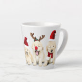 Happy Howlidays Pet Dog Holiday Foto | Kerstmis Latte Mok (Rechterhoek)