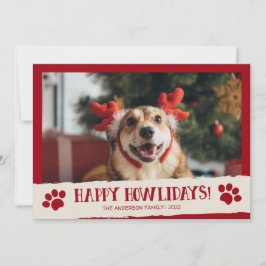 Happy Howlidays Pet Dog Kaart voor kerstmis foto's