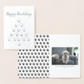 Happy Howlidays Pet Dog Kerstfeestdag Foto Folie Kaarten (Display)
