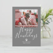 Happy Howlidays Pet Dog Kerstmis Feestdagenkaart (Staand voorkant)