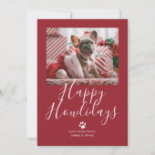Happy Howlidays Pet Dog Kerstmis Feestdagenkaart (Voorkant)