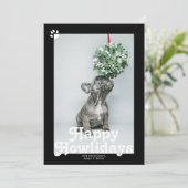 Happy Howlidays Pet Dog Kerstmis Feestdagenkaart (Staand voorkant)