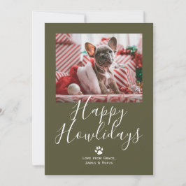 Happy Howlidays Pet Dog Kerstmis Feestdagenkaart