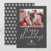 Happy Howlidays Pet Dog Kerstmis Feestdagenkaart (Voorkant / Achterkant)