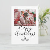 Happy Howlidays Pet Dog Kerstmis Feestdagenkaart (Staand voorkant)