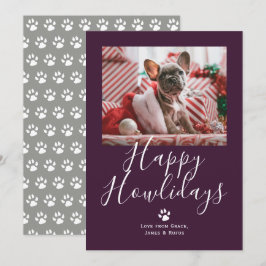 Happy Howlidays Pet Dog Kerstmis Feestdagenkaart