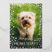 Happy Howlidays Pet Lover Gold Folie Feestdagenkaart (Voorkant)