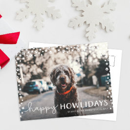 Happy Howlidays Pet Lover Holiday Foto Briefkaart