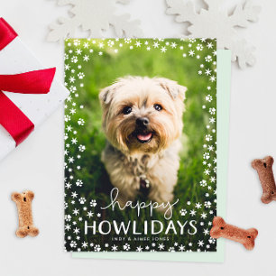 Happy Howlidays Pet Lover Holiday-fotokaart Feestdagenkaart