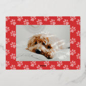 Happy Howlidays Pet met kerstfoto Folie Feestdagenkaart (Achterkant)