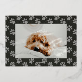 Happy Howlidays Pet met kerstfoto Folie Feestdagenkaart (Achterkant)