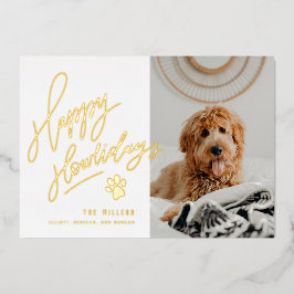 Happy Howlidays Pet met kerstfoto Folie Feestdagenkaart