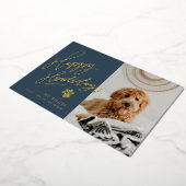 Happy Howlidays Pet met kerstfoto Folie Feestdagenkaart (Gedraaid)
