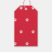 Happy Howlidays Pet Paw Print Personalize Holiday Cadeaulabel (Achterkant)