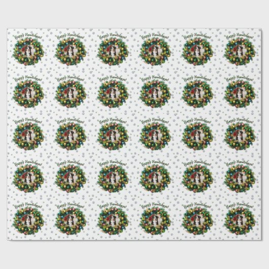 Happy Howlidays Photo Card Cadeaupapier (Vlak)