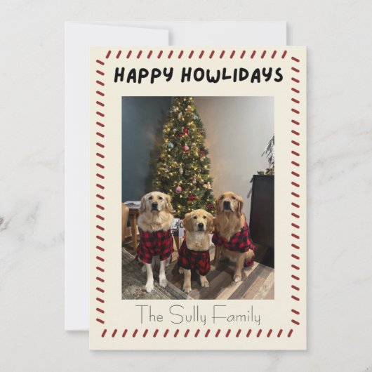 Happy Howlidays Photo Card Feestdagenkaart (Voorkant)