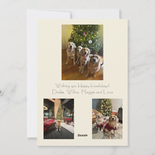 Happy Howlidays Photo Card Feestdagenkaart (Achterkant)