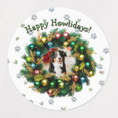 Happy Howlidays Photo Card Labels (Design 2)