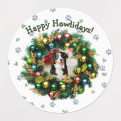Happy Howlidays Photo Card Labels (Design 1)