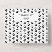 Happy Howlidays Photo Collage Dog kerstkaart All In One Uitnodiging (Achterkant)