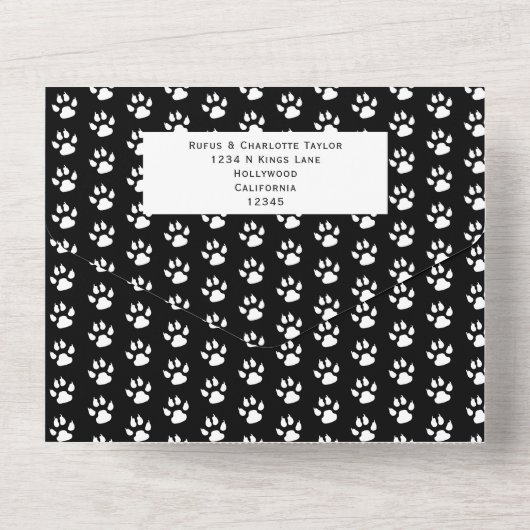 Happy Howlidays Photo Collage Dog kerstkaart All In One Uitnodiging (Achterkant)