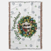 Happy Howlidays Photo Image Deken (Voorkant Verticaal)