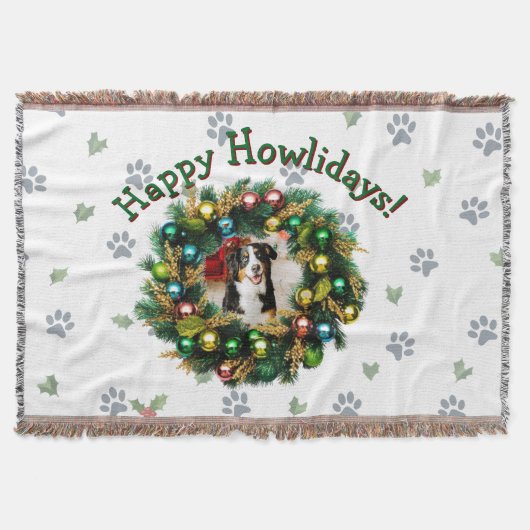 Happy Howlidays Photo Image Deken (Voorkant)