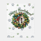 Happy Howlidays Photo Image Fleece Deken (Voorkant)
