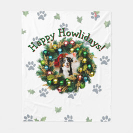 Happy Howlidays Photo Image Fleece Deken