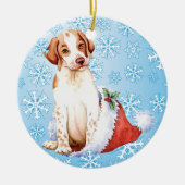 Happy Howlidays Pointer Ceramic Ornament (Voorkant)