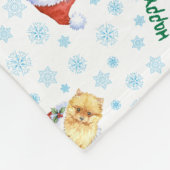 Happy Howlidays Pomeranian Fleece Deken (Hoek)