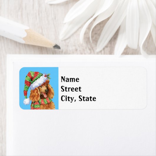 Happy Howlidays Poodle Etiket (Insitu)