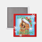 Happy Howlidays Poodle Magneet (Voorkant / Achterkant)