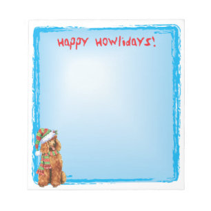 Happy Howlidays Poodle Notitieblok