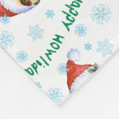 Happy Howlidays Pug Fleece Blanket (Hoek)