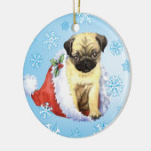 Happy Howlidays Pug Keramisch Ornament (Links)