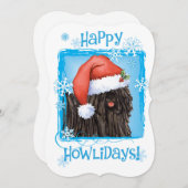 Happy Howlidays Puli Feestdagenkaart (Voorkant / Achterkant)