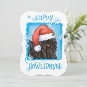 Happy Howlidays Puli Feestdagenkaart (Staand voorkant)