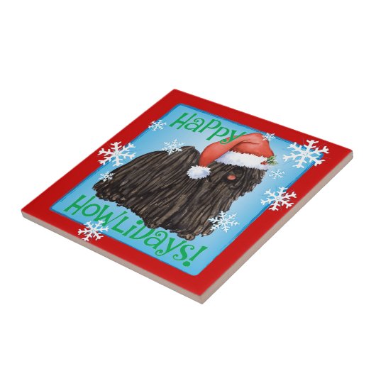 Happy Howlidays Puli Tegeltje (Zijkant)